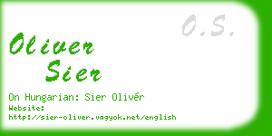 oliver sier business card
